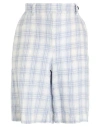 Massimo Alba Woman Shorts & Bermuda Shorts Light Blue Size 8 Linen In Blue