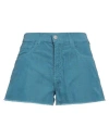 Massimo Alba Woman Shorts & Bermuda Shorts Pastel Blue Size 28 Cotton In Blue