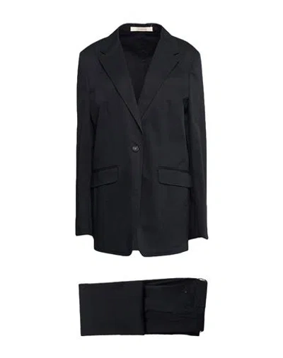 Massimo Alba Woman Suit Black Size 8 Cotton, Elastane