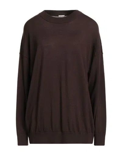 Massimo Alba Woman Sweater Chocolate Brown Size L Wool