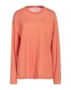 Massimo Alba Woman Sweater Mandarin Size Xl Cashmere In Mandarin