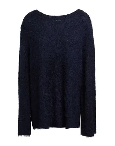 Massimo Alba Woman Sweater Midnight Blue Size L Silk, Cashmere