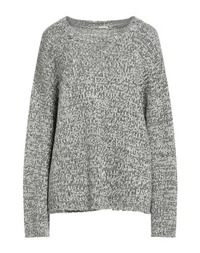 Massimo Alba Woman Sweater Military Green Size L Cotton In Gray