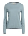 Massimo Alba Woman Sweater Pastel Blue Size Xl Cotton, Cashmere