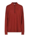 Massimo Alba Woman Sweater Rust Size M Wool In Red