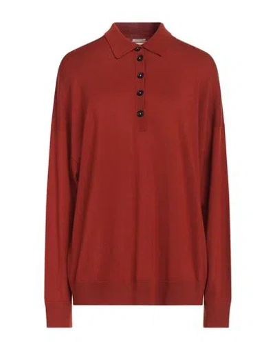 Massimo Alba Woman Sweater Rust Size M Wool In Red