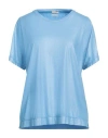 Massimo Alba Woman T-shirt Azure Size S Cotton In Blue