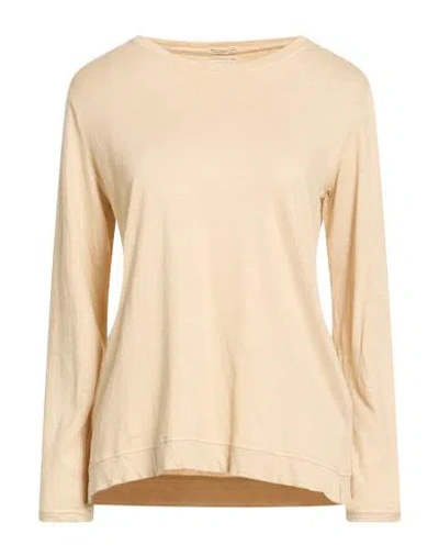 Massimo Alba Woman T-shirt Beige Size L Linen, Cotton In Sand