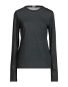 Massimo Alba Woman T-shirt Dark Green Size Xl Wool In Black