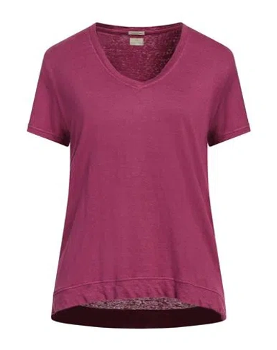 Massimo Alba Woman T-shirt Mauve Size S Linen In Purple