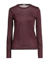Massimo Alba Woman T-shirt Plum Size M Wool In Brown