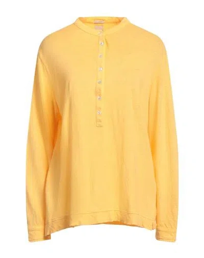 Massimo Alba Woman T-shirt Yellow Size Xl Linen