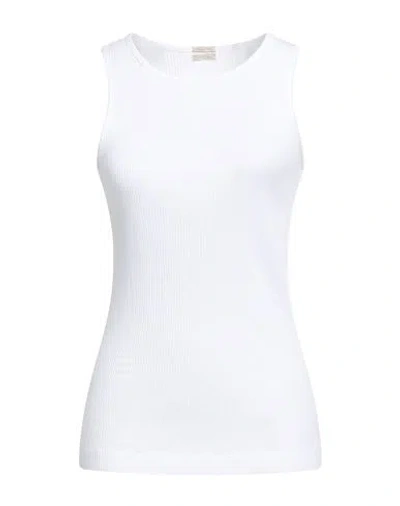 Massimo Alba Woman Tank Top White Size L Cotton