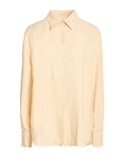 Massimo Alba Woman Top Beige Size Xl Linen In Sand