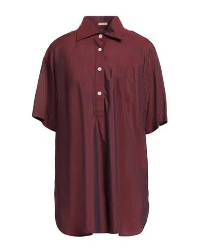 Massimo Alba Woman Top Burgundy Size Xxs Cotton, Silk In Red
