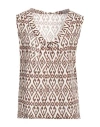 Massimo Alba Woman Top Dark Brown Size Xl Cotton