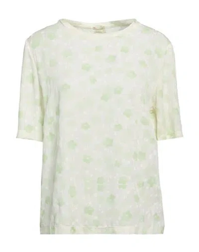 Massimo Alba Woman Top Ivory Size S Silk In Green