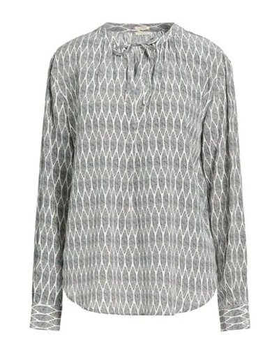 Massimo Alba Woman Top Midnight Blue Size L Silk In Gray