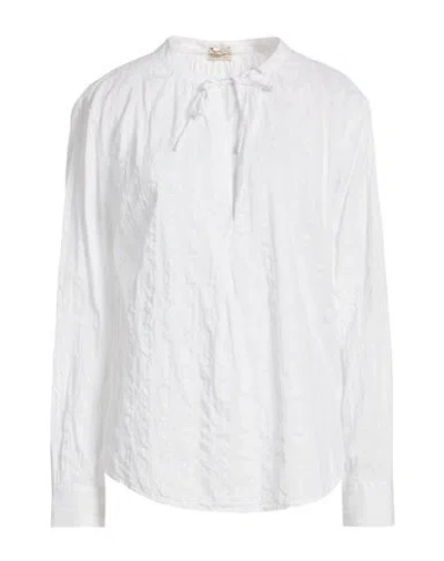 Massimo Alba Woman Top White Size Xxs Cotton, Silk, Linen