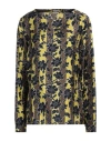 Massimo Alba Woman Top Yellow Size Xl Silk In Yellow