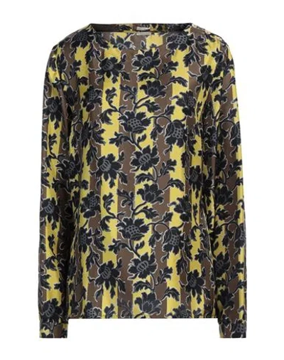Massimo Alba Woman Top Yellow Size Xl Silk