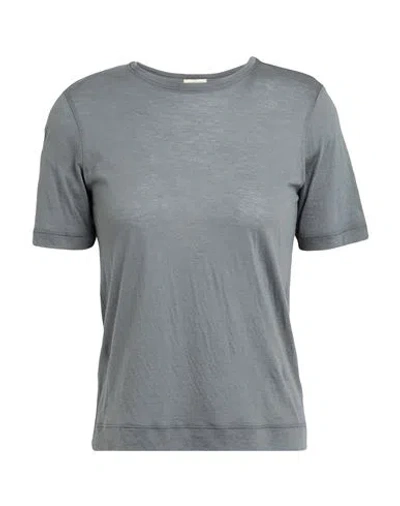 Massimo Alba Woman T-shirt Grey Size Xs Cotton, Silk In Gray