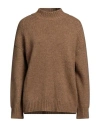 Massimo Alba Woman Turtleneck Camel Size M Wool, Cashmere In Beige