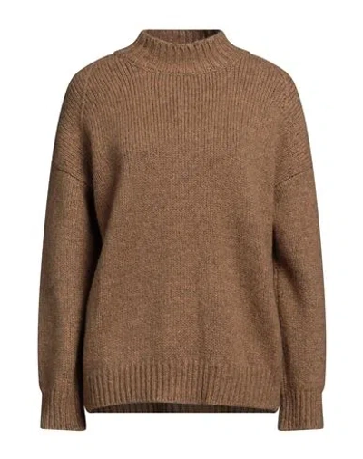 Massimo Alba Woman Turtleneck Camel Size M Wool, Cashmere In Beige