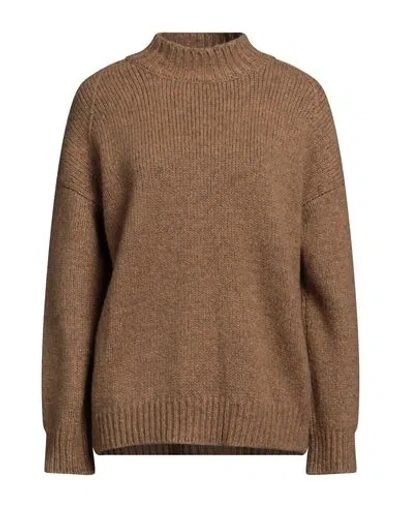 Massimo Alba Woman Turtleneck Camel Size S Wool, Cashmere In Beige