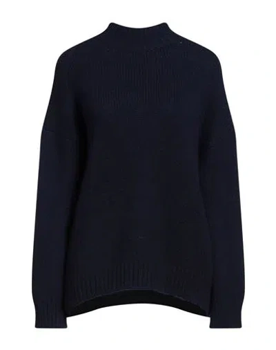 Massimo Alba Woman Turtleneck Midnight Blue Size S Wool, Cashmere In Black