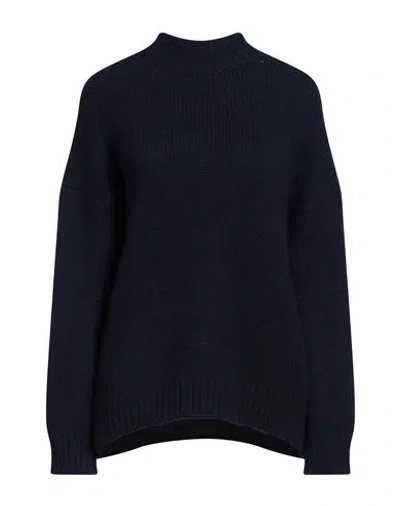 Massimo Alba Woman Turtleneck Midnight Blue Size S Wool, Cashmere In Blue