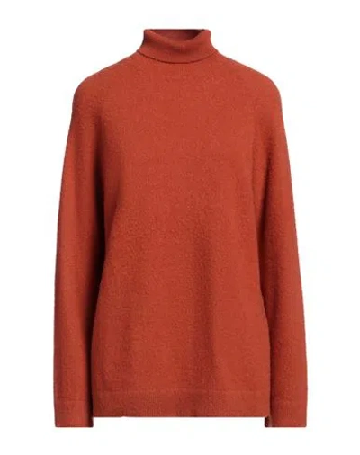 Massimo Alba Woman Turtleneck Rust Size M Cashmere In Red