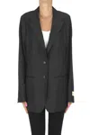 Massimo Alba Wool Blazer In Black