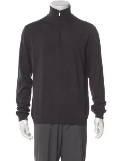 Pre-owned Massimo Alba Wool Mock Neck Pullover In Gray