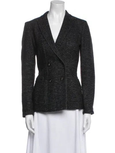 Pre-owned Massimo Alba Wool Plaid Print Blazer In Black