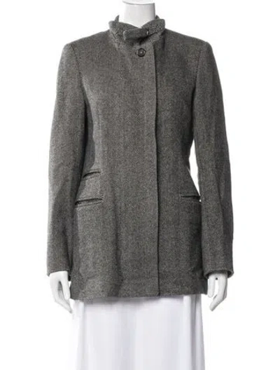 Pre-owned Massimo Alba Wool Tweed Pattern Jacket In Grey