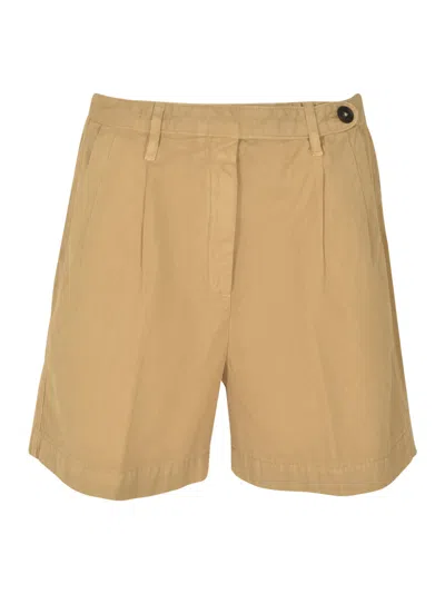 Massimo Alba Wrap Buttoned Shorts In Sand
