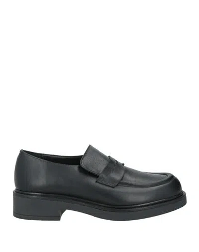 Massimo Baldi Woman Loafers Black Size 6 Calfskin