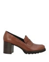 Massimo Baldi Woman Loafers Tan Size 7 Calfskin In Brown