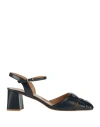 Massimo Baldi Woman Pumps Navy Size 6 Leather In Navy