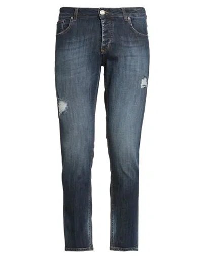 Massimo Brunelli Man Jeans Blue Size 34 Cotton, Elastane
