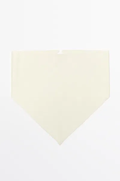 Massimo Dutti 100% Cashmere Bandana In White