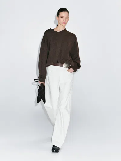Massimo Dutti 100% Cashmere Oversize V In Multi