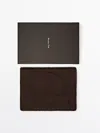 Massimo Dutti 100% Cashmere Ribbed Scarf And Hat Set In Chocolate