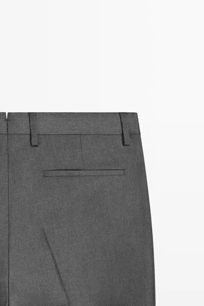 Massimo Dutti 100% Cool Wool Suit Pants In Gray