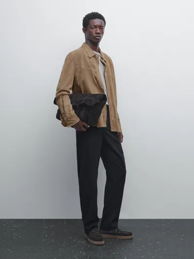 Massimo Dutti 100% Cotton Jogger Fit Trousers In Multi