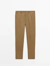 MASSIMO DUTTI POPELINHOSE 100 % BAUMWOLLE