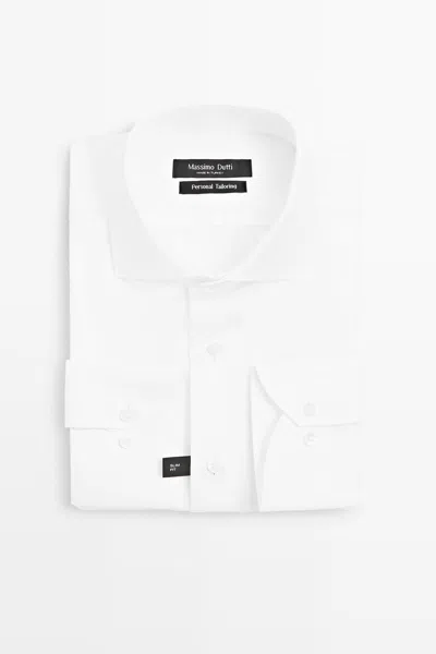Massimo Dutti 100% Cotton Shirt In White