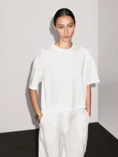 Massimo Dutti 100% Cotton Short In White