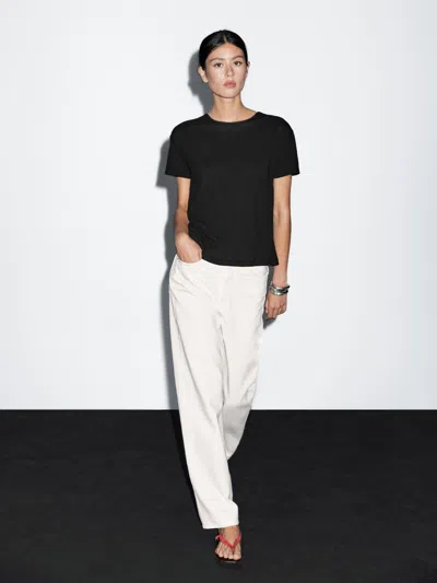 Massimo Dutti 100% Cotton Short In White